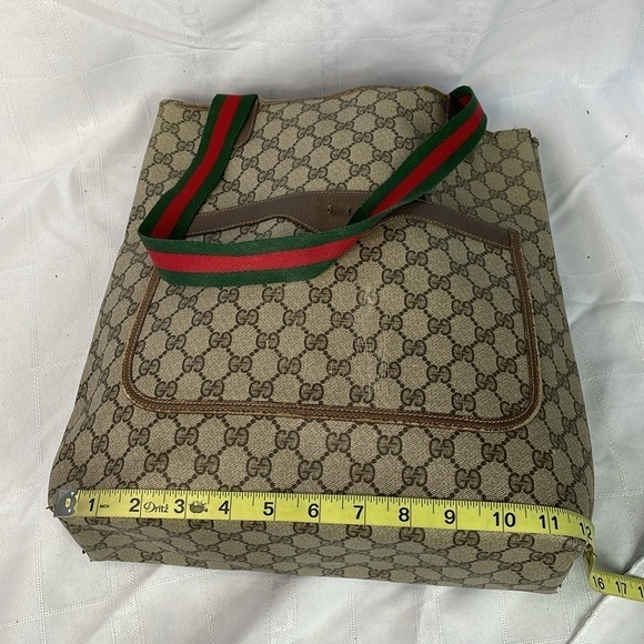 Vintage Gucci Supreme GG Monogram Sherry Line Tote Bag Designer - Picture 12 of 17